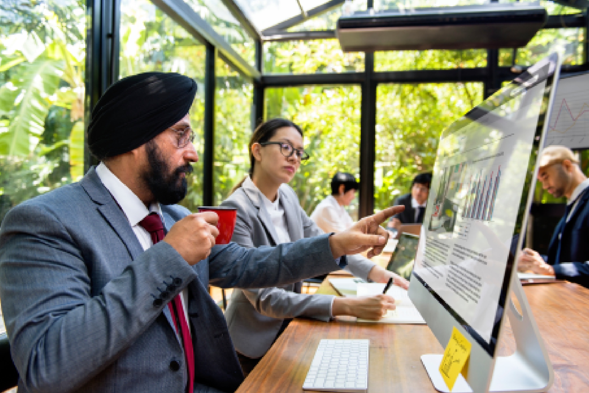 Digital dashboard displaying real-time hotel revenue optimization metrics and demand forecasts.